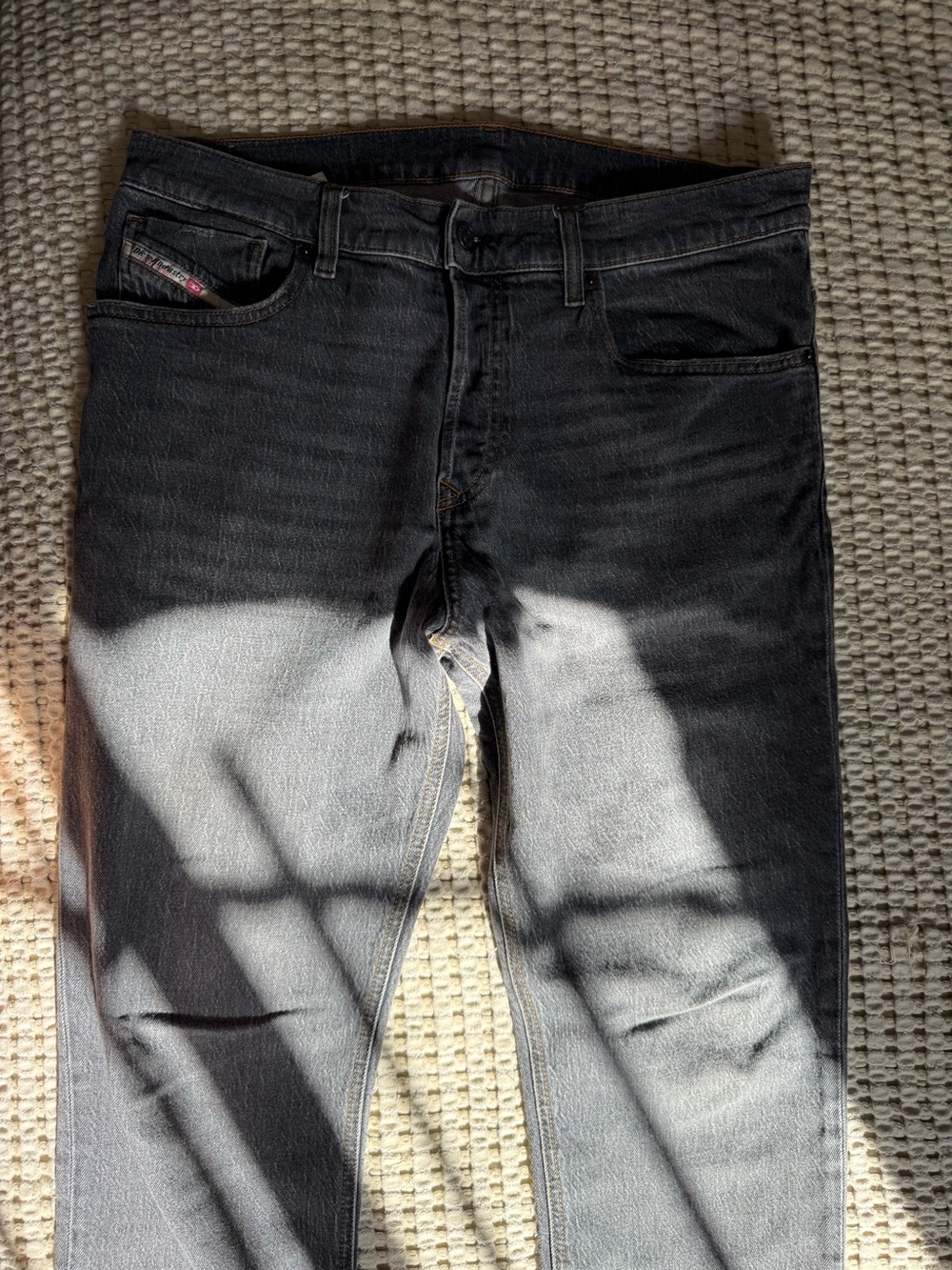 Diesel Men's Black Slim Straight Jeans